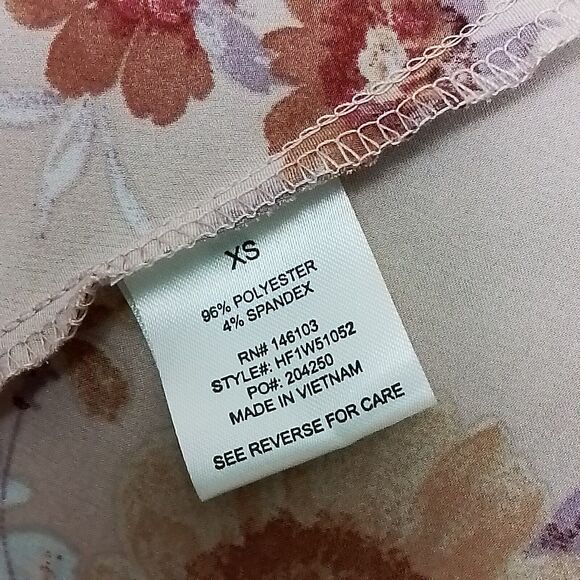 Hippie Rose Slip Dress Pink XS Spaghetti Strap Floral‎ Satin Silky Midi - Picture 12 of 12